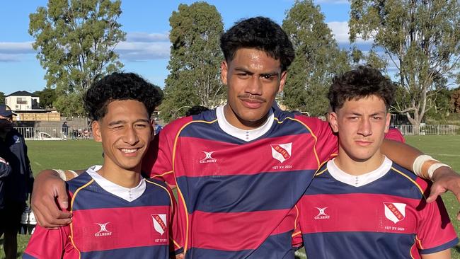 Marley Ngatai, Roman Siulepa and Trent Picot after the round one win.