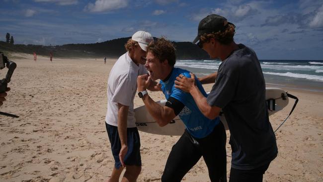 Mikey McDonagh’s last-minute victory at the 2023 Great Lakes Pro QS event at Boomerang Beach proved to be crucial in his qualification for the Challenger Series. Photo: WSL/Shannon Hayes.