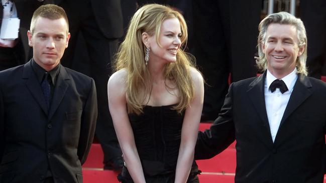 Ewan McGregor, Nicole Kidman and Baz Luhrmann at the premiere of Moulin Rouge in Cannes.