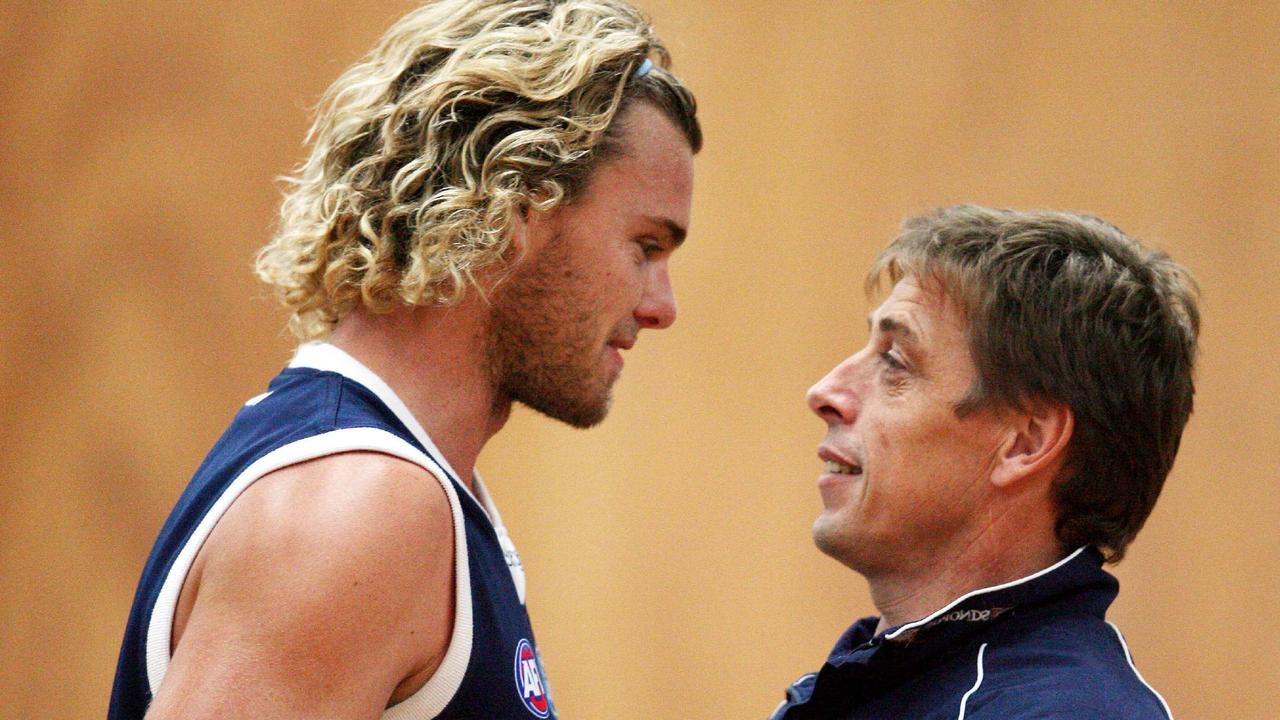 Mooney and then-Geelong coach Mark Thompson.