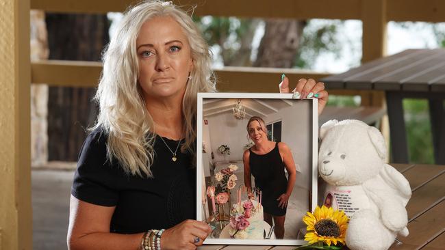 Rebecca McQuilty, sister of Brisbane mother Cath Groom who tragically passed away in bed waiting an hour and a half for an ambulance. Picture: Liam Kidston