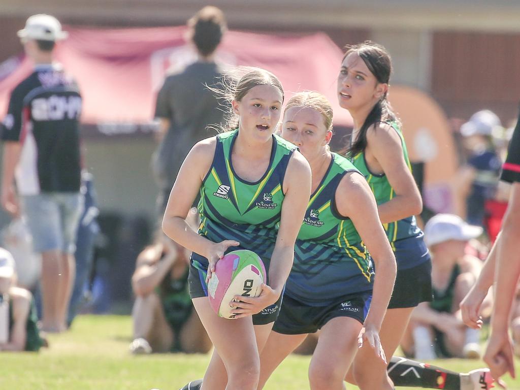 Cavendish Road State High V Innisfail State High at the 2024 Gold Coast Titans All Schools Touch Football Picture: Glenn Campbell