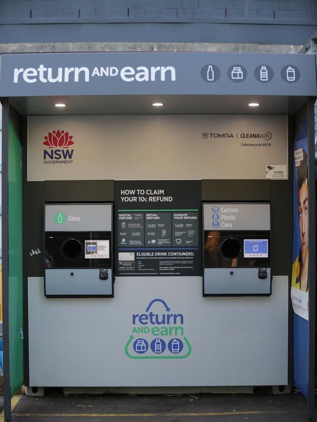 The modern NSW Return and Earn scheme was established in 2017. Picture: Christian Gilles