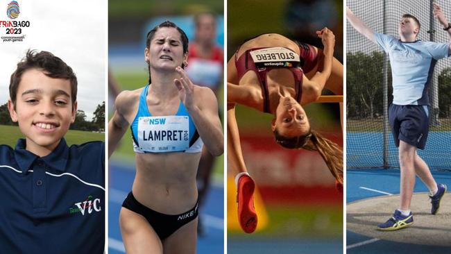 Some of the Aussie young guns competing in athletics at the Commonwealth Youth Games 2023.