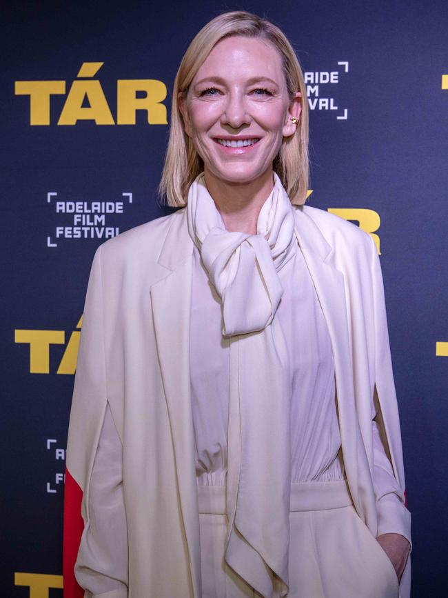 Cate Blanchett on the red carpet at Capri Theatre in Goodwood. Picture: Emma Brasier