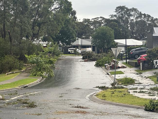 The NSW suburb of Appin where a freak storm hit. Picture: NSW SES