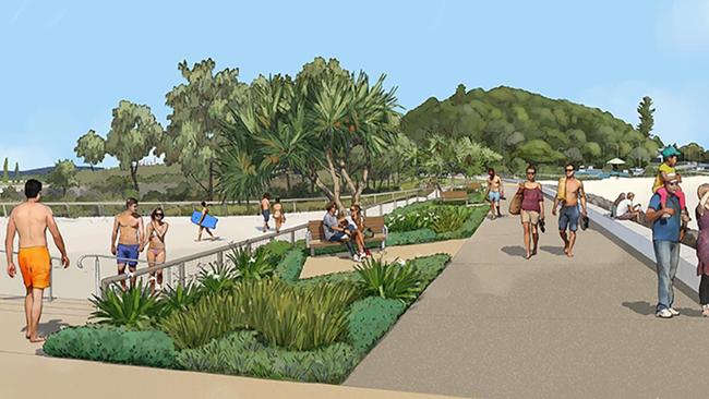 Gold Coast City Council announce Currumbin Creek training wall and path upgrade. Photo: Supplied