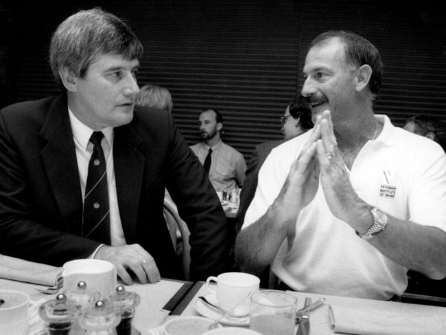 Dr Frank Pyke with Dennis Lillee.