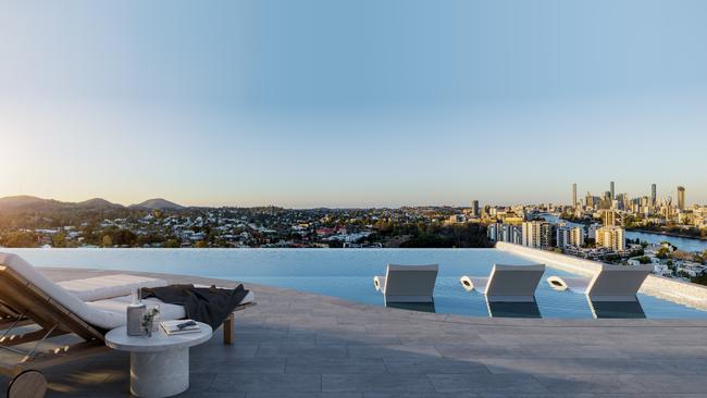 An artist's impression of the rooftop of The Prescott by Mosaic Property Group.