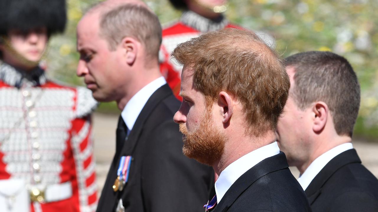 Harry reportedly received a frosty reception at his grandfather’s funeral in April. Picture: Getty Images.