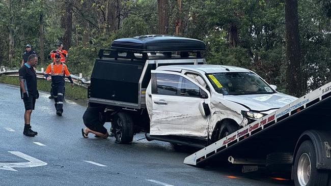 Damage to the driver side of the ute. Picture: Supplied