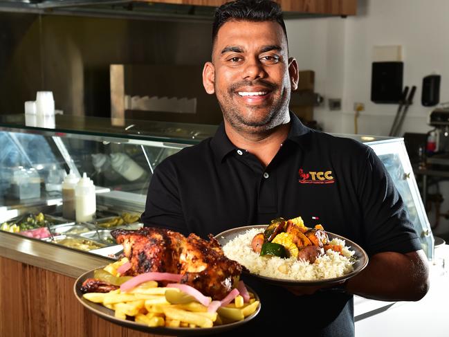 Townsville Charcoal Chicken owner Ranga Wijesooriya will be opening his doors at the Domain. Picture: Shae Beplate.