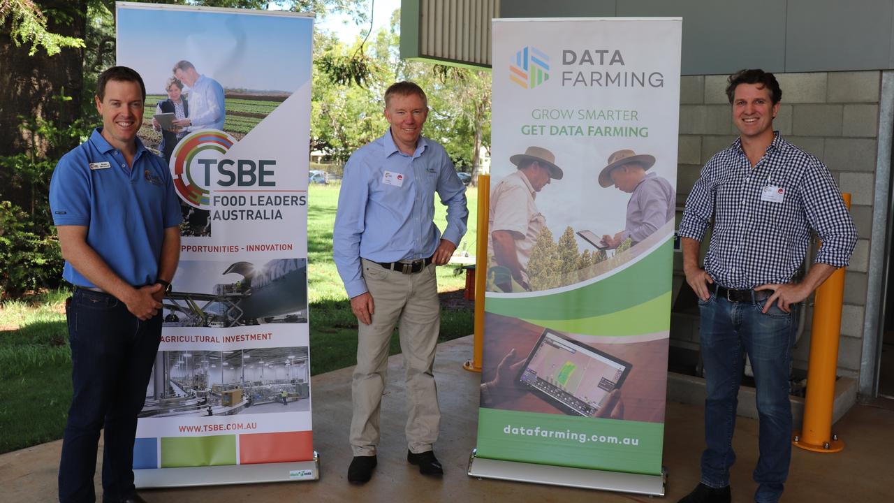 Increasing the community's knowledge of Agtech are (from left) Bruce McConnel, Tim Neale, Toby Harpham.