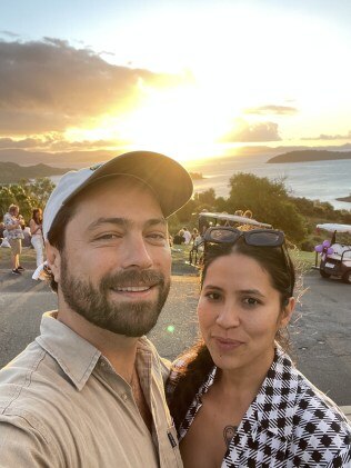 Danna with her now-husband Jonathan at Hamilton Island. Picture: Supplied