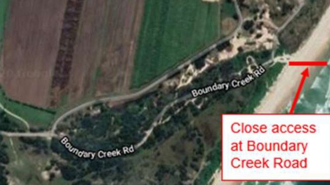 Richmond Valley Council will close the Boundary Creek beach access.