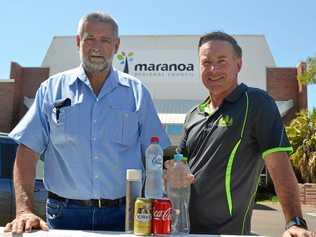 IT'S COMING: Regional councillors Geoff McMullen and David Schefe have supported the Container for Change scheme in the Maranoa. Picture: Molly Hancock