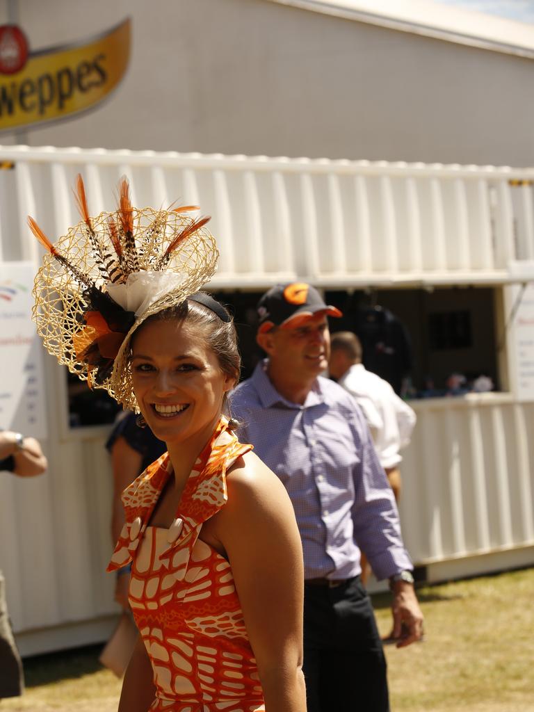 Hayley Curricz enjoy the 2019 Darwin Cup. Picture: GLENN CAMPBELL