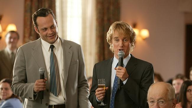  Wedding Crashers (2005) movie still, actors Owen Wilson and Vince Vaughn, for Attitude 