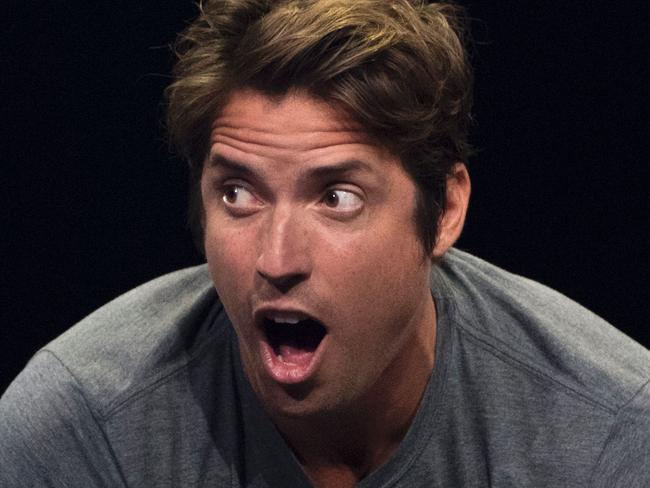 GoPro CEO Nick Woodman introduces the new foldable Karma drone during a press event in Olympic Valley, California on September 19, 2016.  / AFP PHOTO / JOSH EDELSON