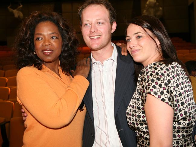 Michael Cassel and Oprah at the Oprah Winfrey Leadership Academy for Girls as part of The Lion King’s 10th Anniversary production in South Africa in 2007.