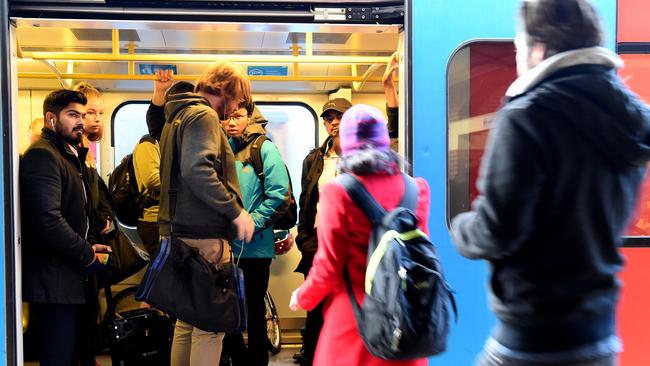 Tardy passengers are slowing the city’s public transport network down. Picture: Nicole Garmston