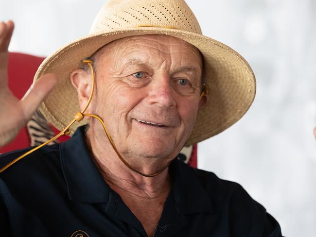 Gerry Harvey at the Magic Millions sales. Picture by Luke Marsden.