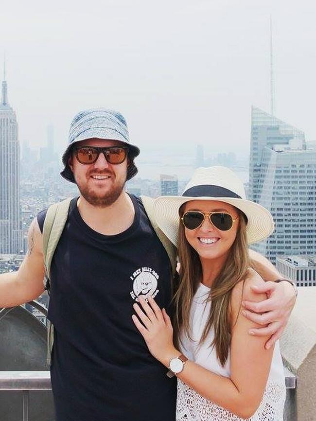 A Facebook snap of Aaron Roberts and Danielle McGrath. Picture: Facebook