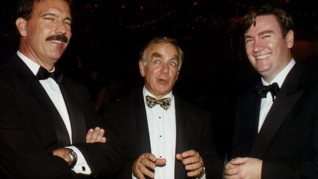 Actor Andrew Clarke, politician Alan Stockdale and Eddie McGuire at the 1997 Grand Prix Ball.
