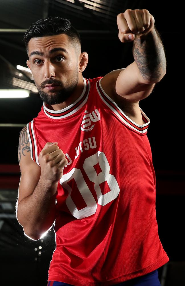 Former UFC fighter Suman Mokhtarian was the target of a recent assassination attempt at Australian Top Team gym in Wentworthville. Picture: Richard Dobson