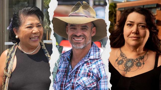 Former City of Darwin councillor Paul Arnold (centre) is seeking personal violence restraining orders against councillor Amye Un and Leah Potter.