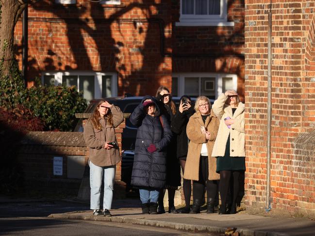 A small group of locals gathered to pay their respects. Picture: Getty Images