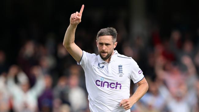 Chris Woakes became unplayable with the hooping replacement ball. Picture: Getty