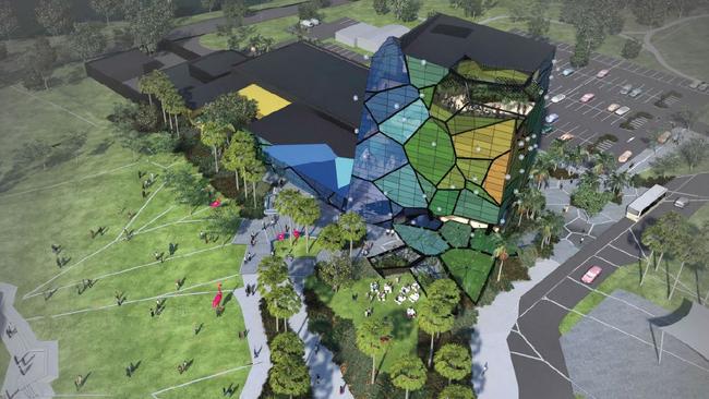 Artist impressions of Gold Coast Art Gallery at the Gold Coast Cultural Precinct, Evandale, Gold Coast Home of the Arts (HOTA). Supplied by Gold Coast City Council