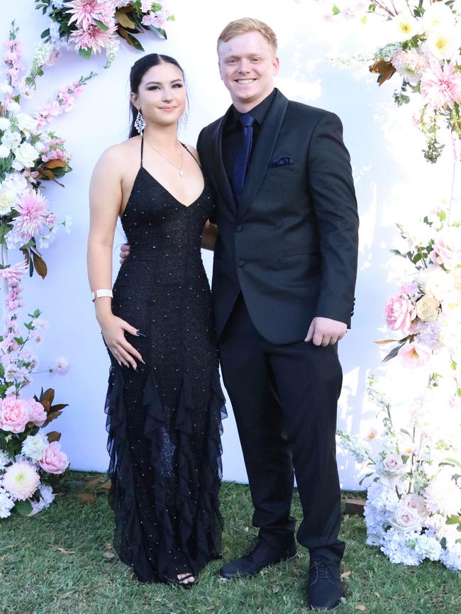 Isis with formal partner at the 2024 St Ursula's College formal.