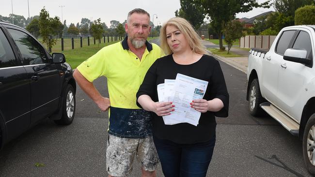 Family furious after council stings them with three fines in a week. (L-R) Peter Young and Lorelle Chapman. Picture: Josie Hayden