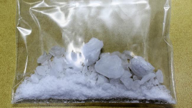 An ounce of pure methylamphetamine, known as meth or ice, valued of at least $10,000 seized by North Queensland police during a random traffic interception on the Bruce Highway, Rollingstone, on Saturday. Picture: Cameron Bates