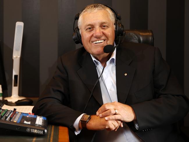 Ray Hadley in his home studio in Dural where he has been broadcasting his radio show from. Picture: Jonathan Ng