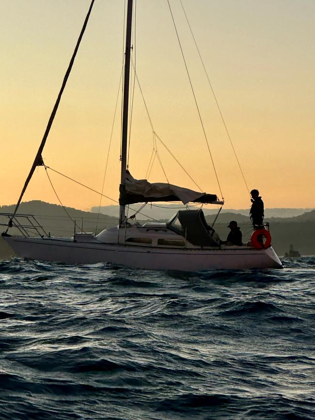 Injured skipper rescued from yacht near Eddystone Point. Picture: Tasmania Police