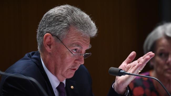 Duncan Lewis at Senate estimates yesterday. Picture: AAP