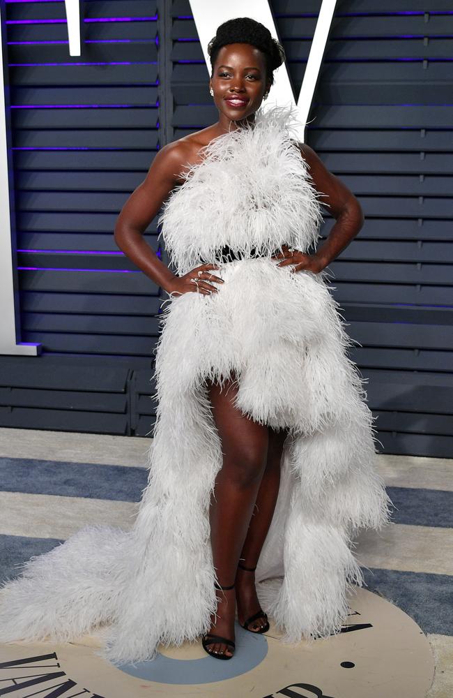 Lupita Nyong’o attends the 2019 Vanity Fair Oscar Party hosted by Radhika Jones at Wallis Annenberg Center for the Performing Arts on February 24, 2019 in Beverly Hills, California. (Photo by Dia Dipasupil/Getty Images)