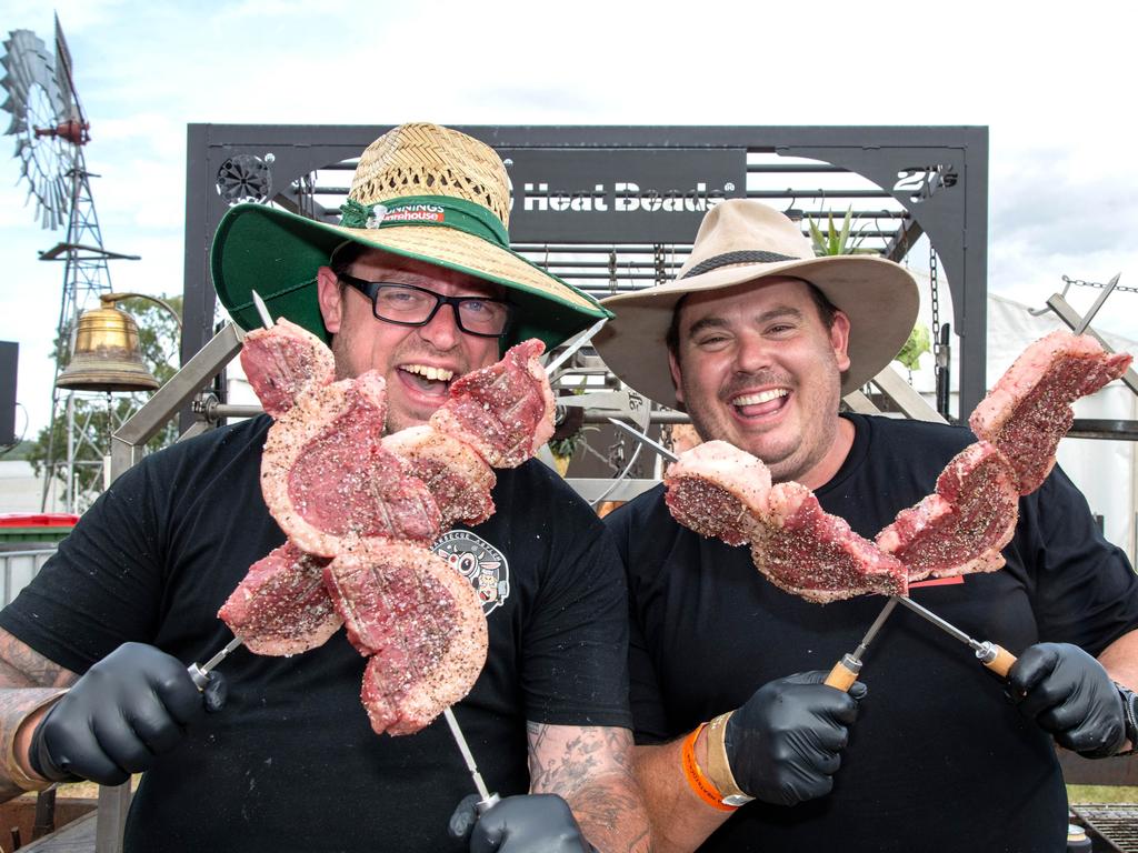 Ready to cook are Shane Scott (left) and Brad Reddaway. Meatstock – Music, Barbecue and Camping Festival at Toowoomba Showgrounds. Friday March 8, 2024 Picture: Bev Lacey