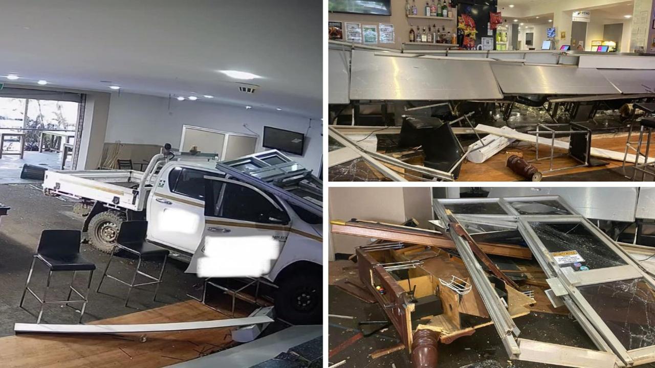 Images showing the damage caused to The Capricorn Hotel after a vehicle crashed through the business on Tuesday, July 2.