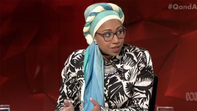 Yassmin Abdel-Magied on Q&amp;A. Picture: ABC TV