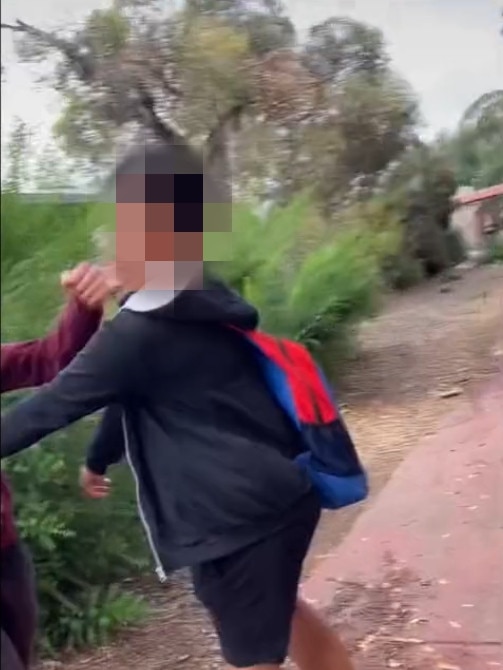 Two videos have emerged on TikTok appearing to show fights at Paralowie High School. Neither video is implied to be linked to the SA Police investigations. Picture: TikTok