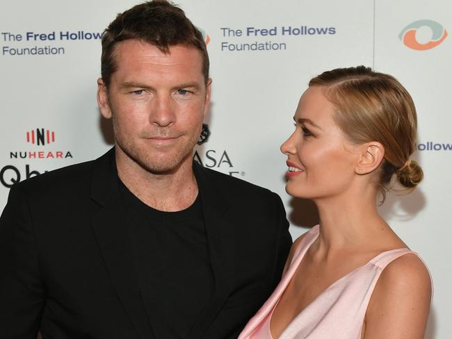 Sam Worthington wife and former model Lara Bingle. Picture: Neilson Barnard