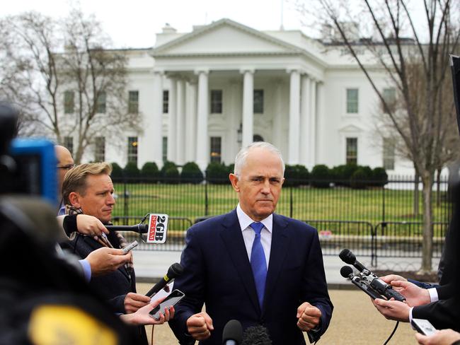 Australian Prime Minister Malcolm Turnbull in Washington, DC, ahead of his meeting with US President Donald Trump at the White House. Picture: Nathan Edwards