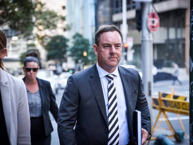 Former A Current Affair executive director Grant Williams arrived at Sydney's King Street Supreme Court Picture: NCA NewsWire/Flavio Brancaleone