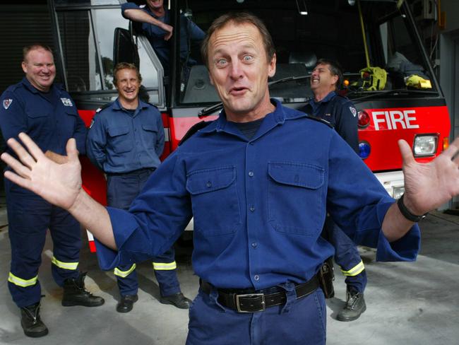 Dave Proust also loved entertaining workmates during his time as a firefighter.