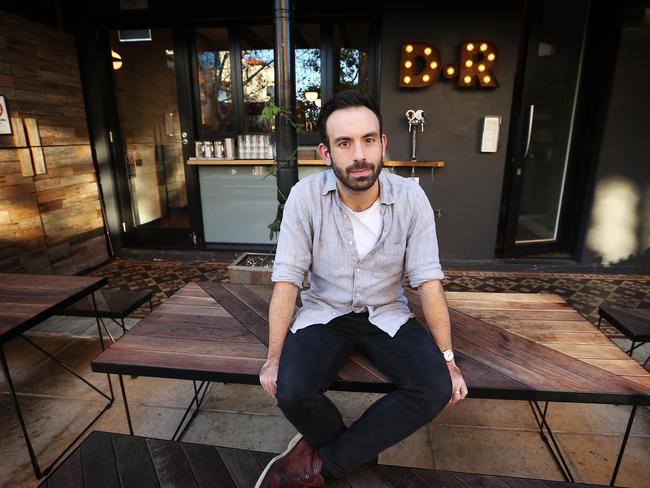 5/7/16: Tim Philips of Dead Ringer in Surry Hills, Sydney. Tim aggressively responded on Instagram to a female reviewer who wanted a free meal for a review of the restaurant. He is a part of a wave of restaurateurs pushing back against this trend. John Feder/The Australian.