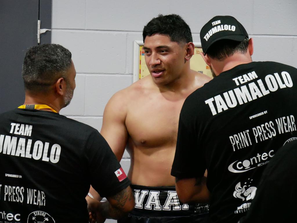 Jason Taumalolo at the Battle of the Reef fight night at the Townsville Entertainment and Convention centre, October 7 2023. Picture: Blair Jackson.